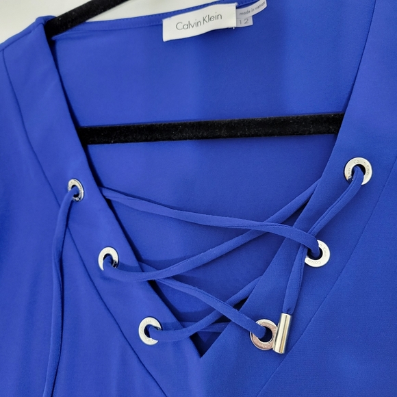 Calvin Klein blue long sleeved dress NWT - Picture 8 of 11